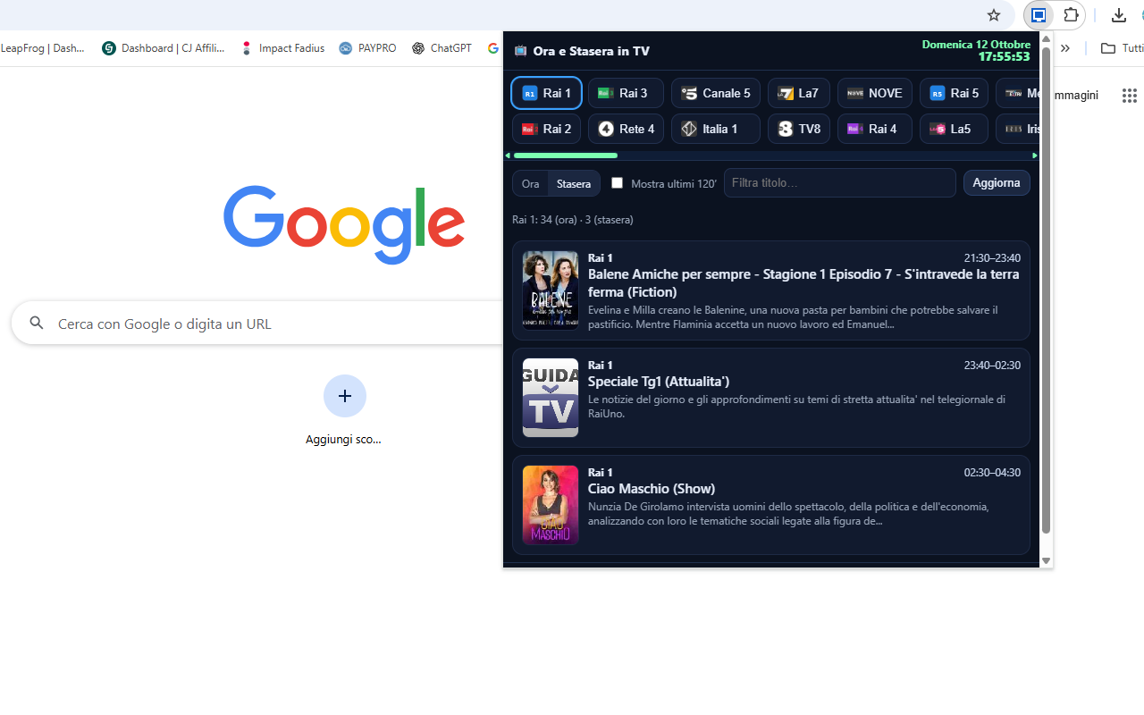 Scheda Ora — in onda e prossimi